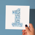Personalised Blue Star Birthday Card for Boy - Any Age!