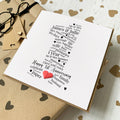 Personalised 1st Anniversary Card with Origami Heart