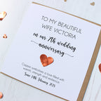 Personalised 7th Wedding Anniversary Card