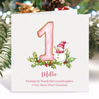Personalised Baby's First Christmas Card For Daughter Or Granddaughter