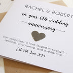 Personalised 6th Wedding Anniversary Card with Iron Heart