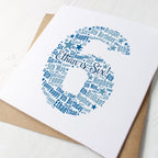 Personalised Blue Star Birthday Card for Boy - Any Age!