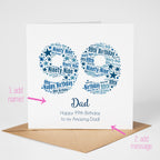 Personalised Blue Star Birthday Card For Him – Any Number