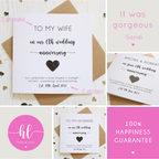 Personalised 6th Wedding Anniversary Card with Iron Heart