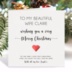 Personalised Christmas Card For Wife, Husband, Partner