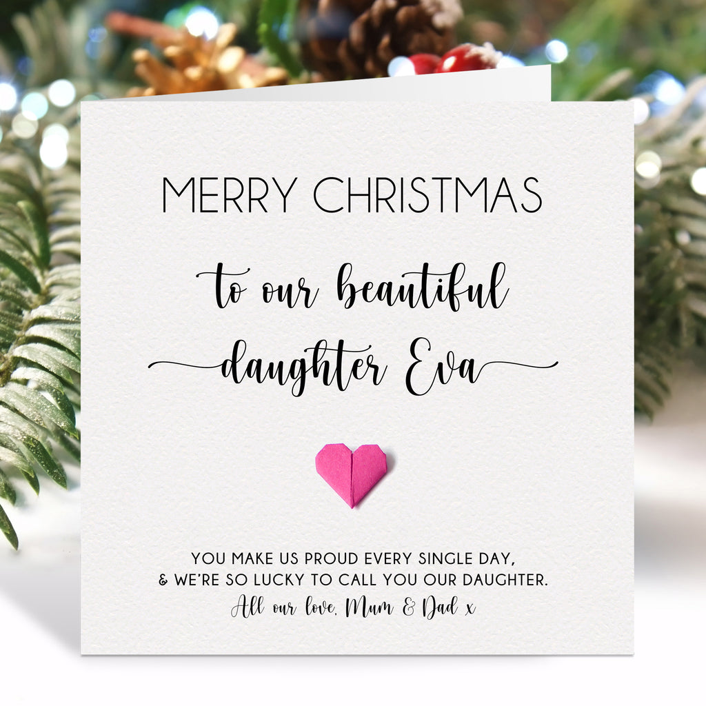 Personalised Christmas Card For Daughter