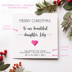 Personalised Christmas Card For Daughter