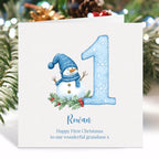Personalised Baby's First Christmas Card For Boy