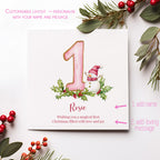 Personalised Baby's First Christmas Card For Daughter Or Granddaughter