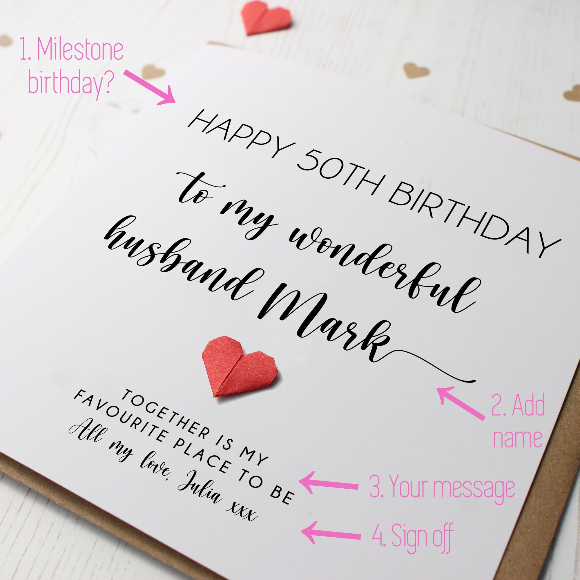 Personalised Birthday Card For Husband