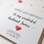 Personalised Birthday Card For Husband