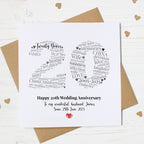 Personalised 20th Wedding Anniversary Card