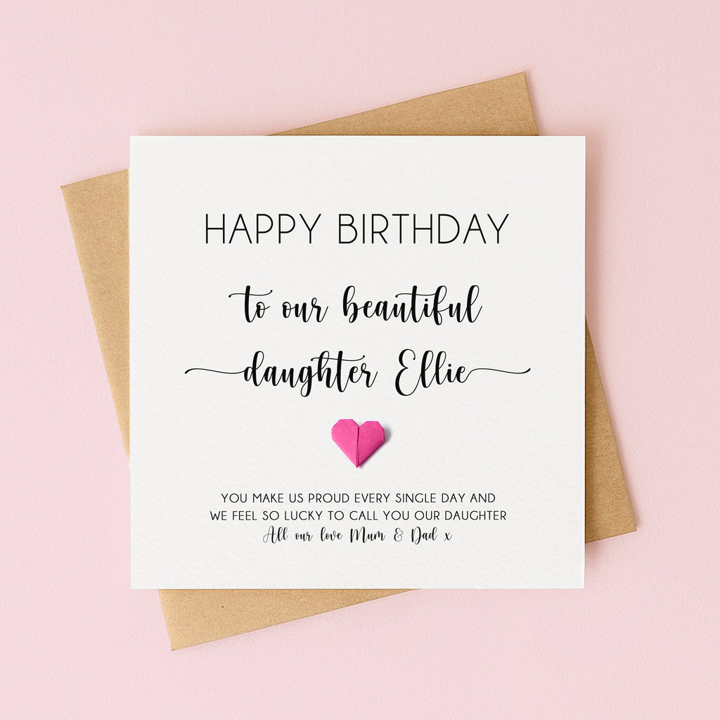 Personalised Birthday Card For Daughter