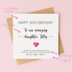Personalised Birthday Card For Daughter