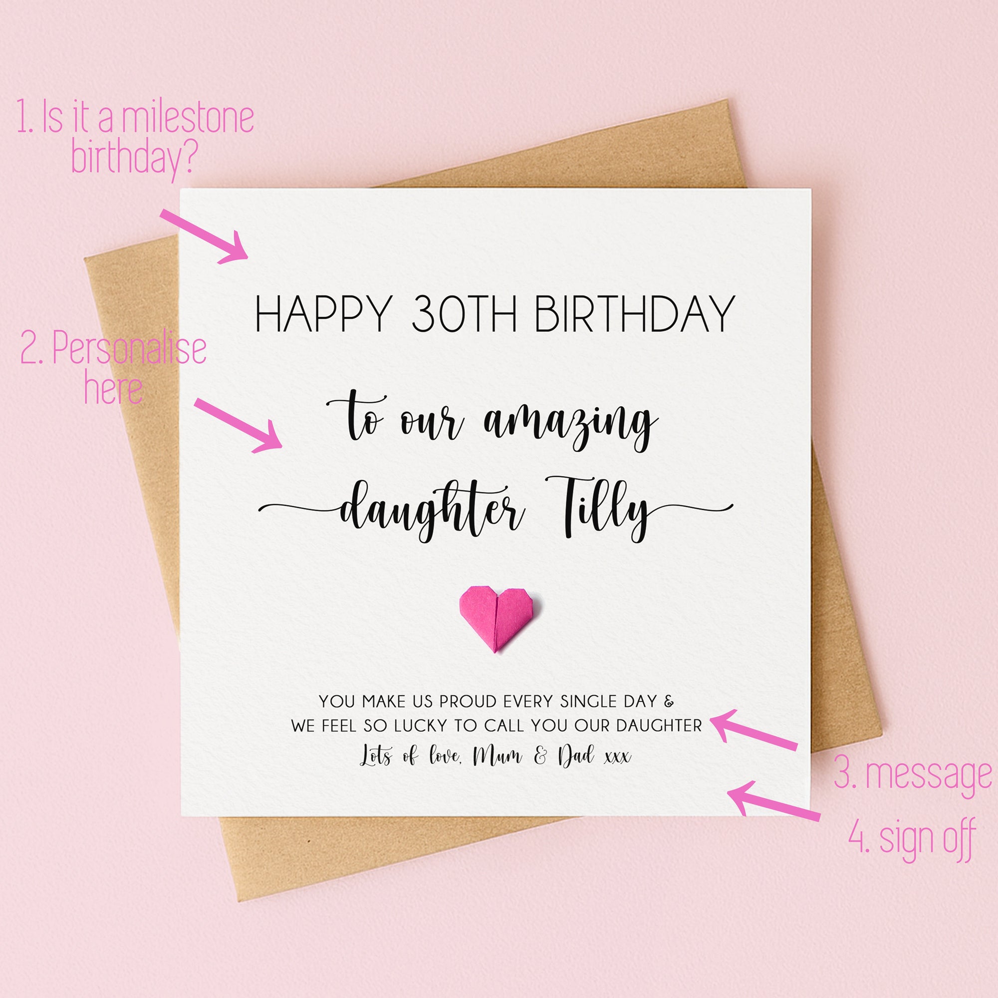 Personalised Birthday Card For Daughter