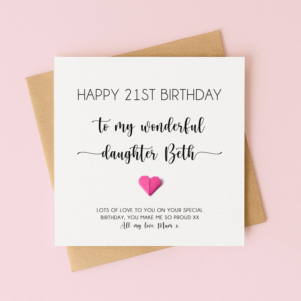 Personalised Birthday Card For Daughter
