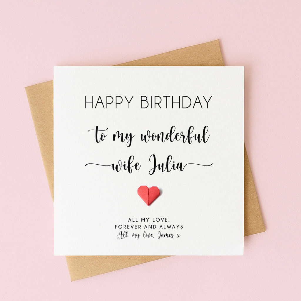 Personalised Birthday Card For Wife