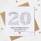 Personalised 20th Wedding Anniversary Card