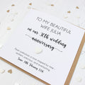 Personalised 30th Wedding Anniversary Card with Pearl Heart