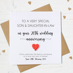 Personalised 20th Wedding Anniversary Card with China Heart