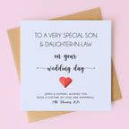 Personalised Wedding Day Card For Son And Daughter In Law