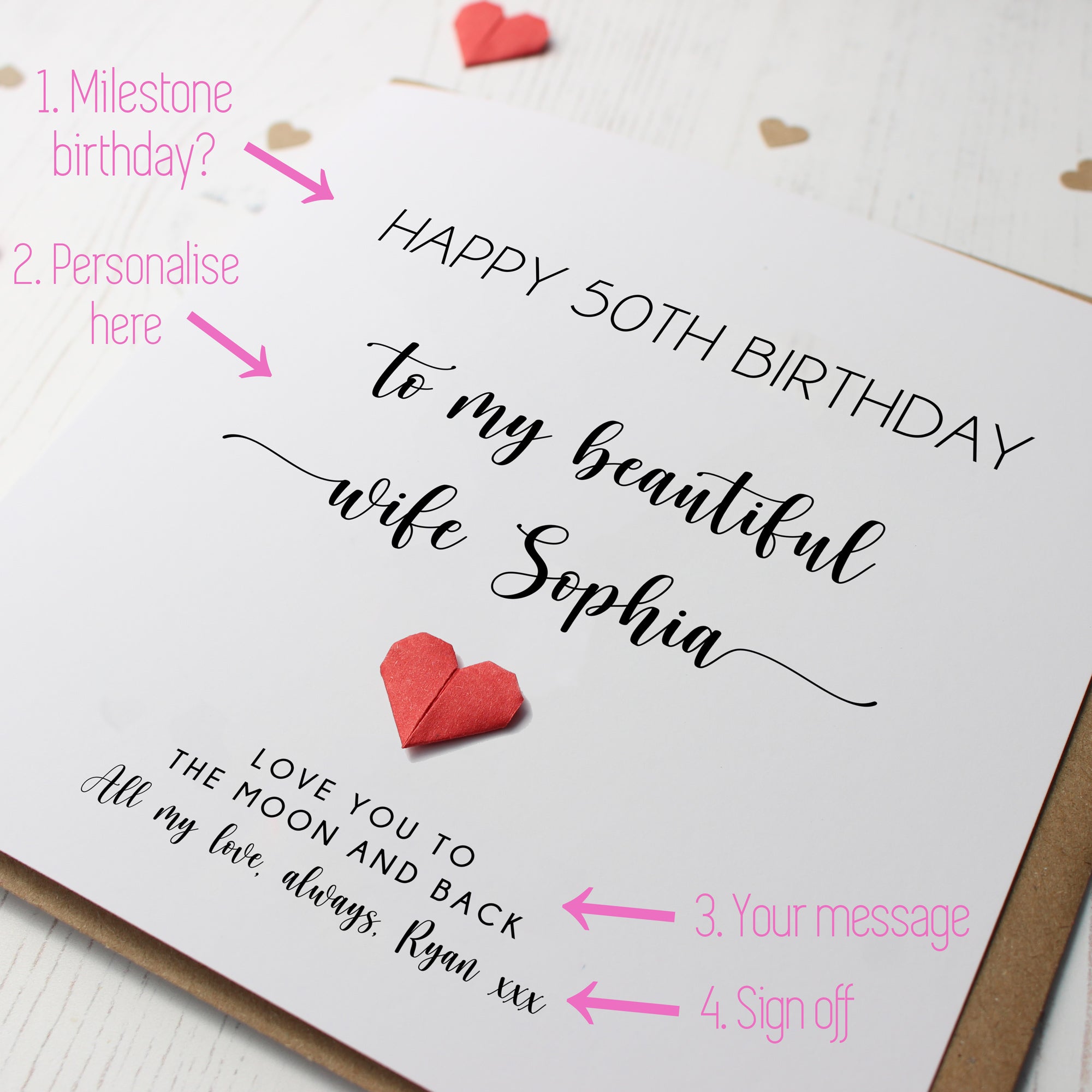 Personalised Birthday Card For Wife