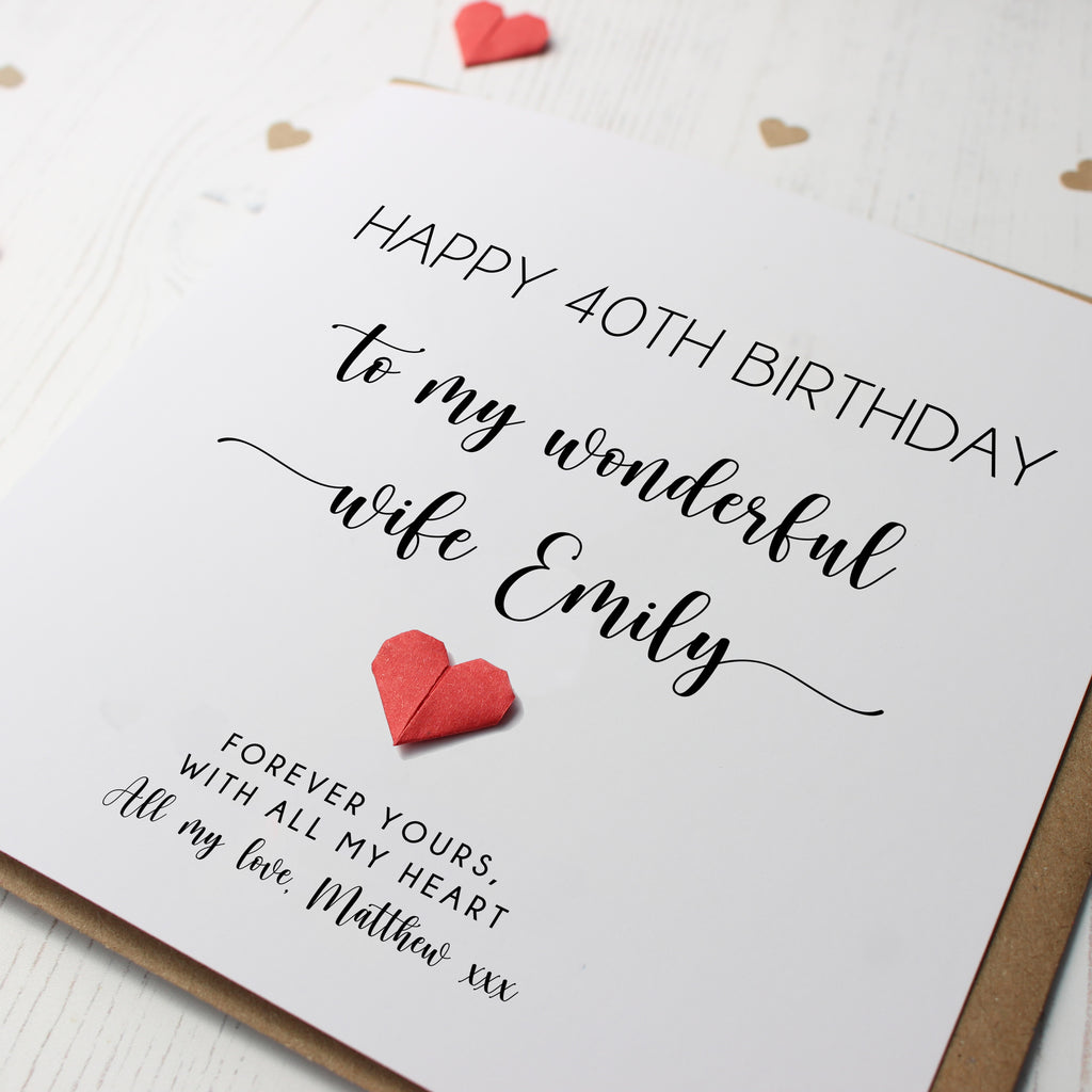 Personalised Birthday Card For Wife