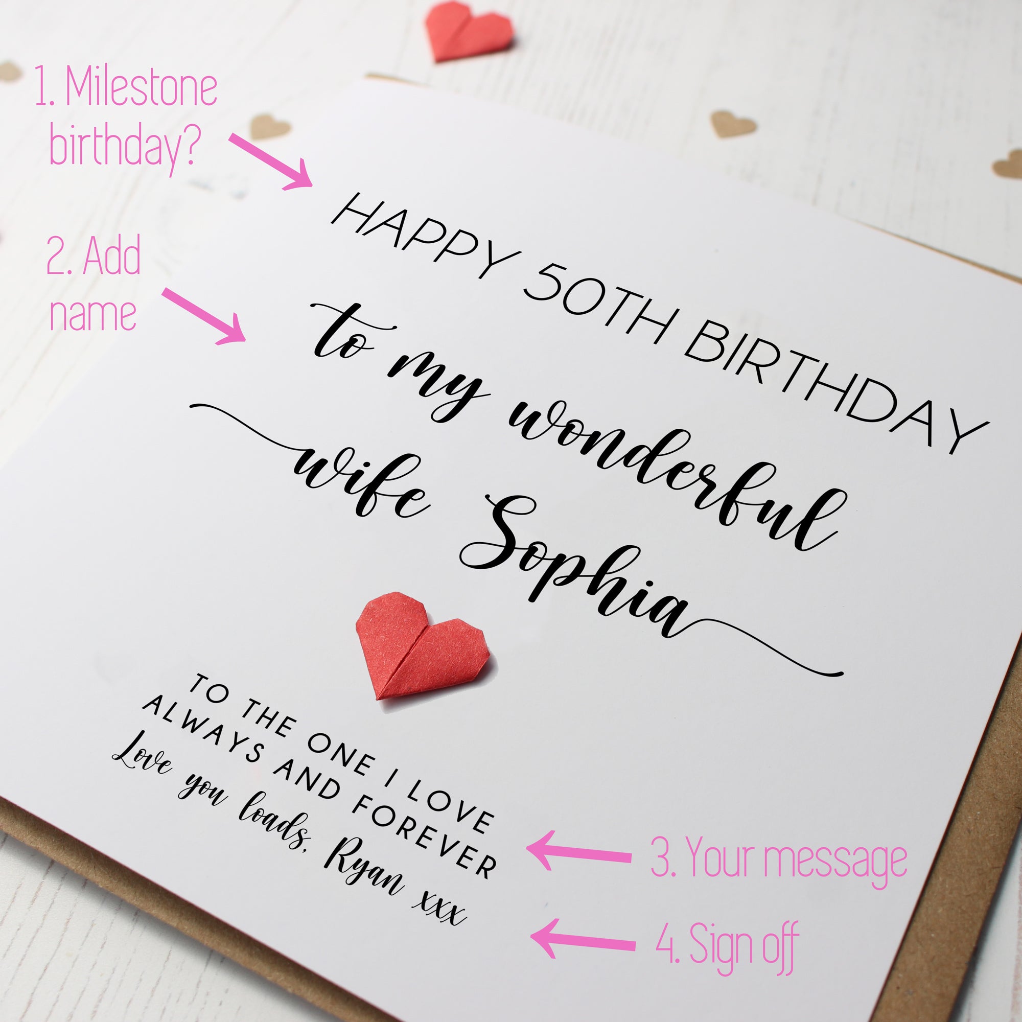 Personalised Birthday Card For Wife